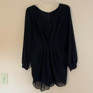 BLVD Black Romper Long Sleeve Black Size Medium